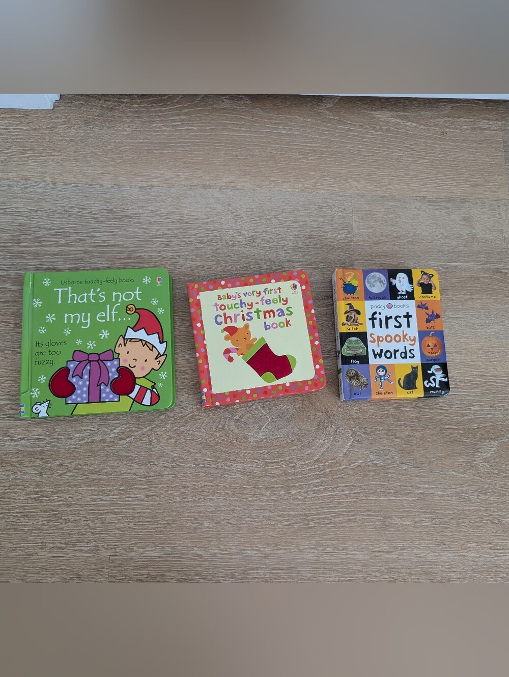 ✨4 for 12 Baby Board Book Bundle  Usborne TouchyFeely + Priddy Halloween & Xmas